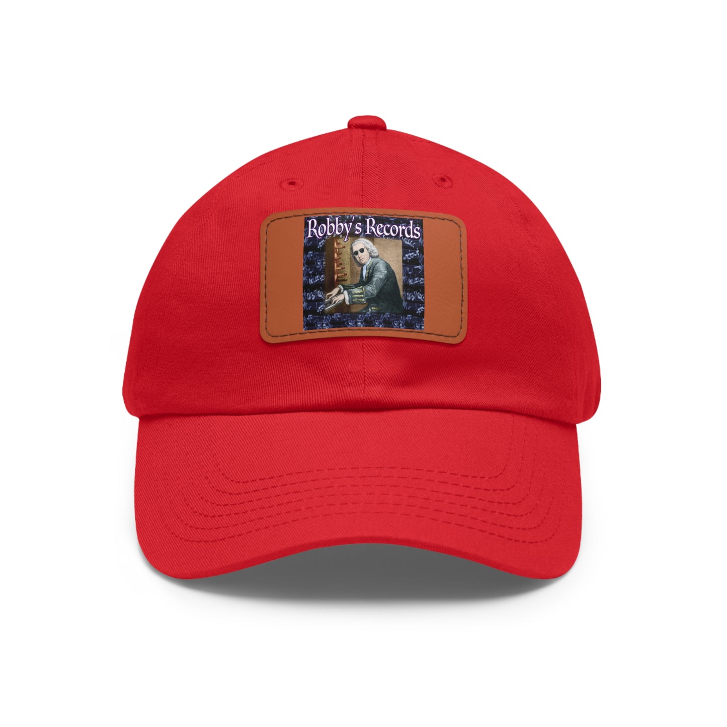 ROBBY'S RECORDS Dad's Hat with Leather Patch (Rectangle)