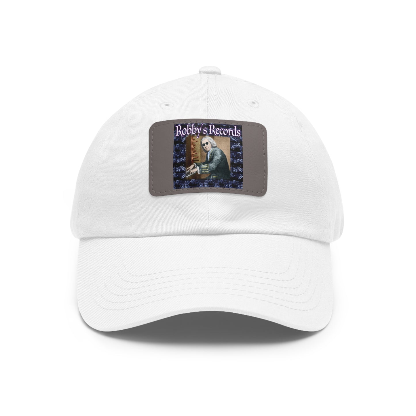 ROBBY'S RECORDS Dad's Hat with Leather Patch (Rectangle)