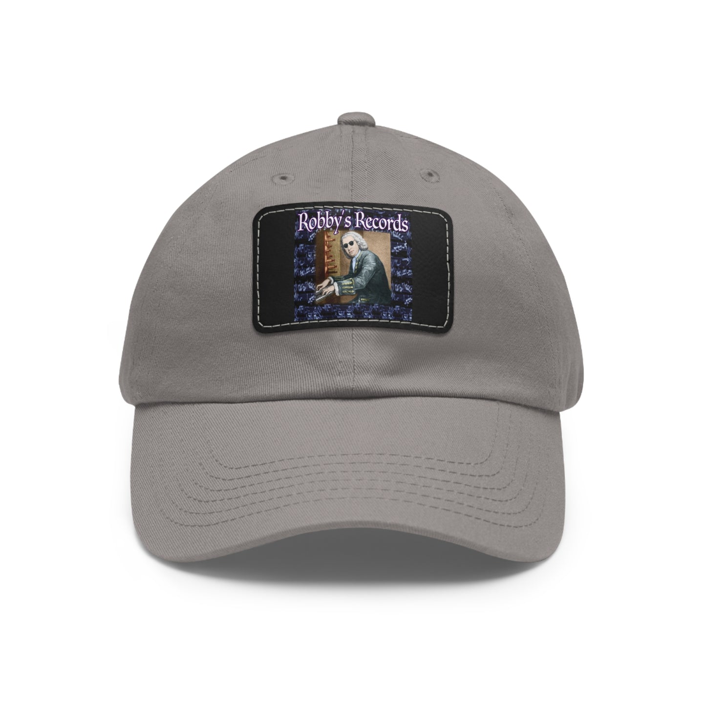 ROBBY'S RECORDS Dad's Hat with Leather Patch (Rectangle)