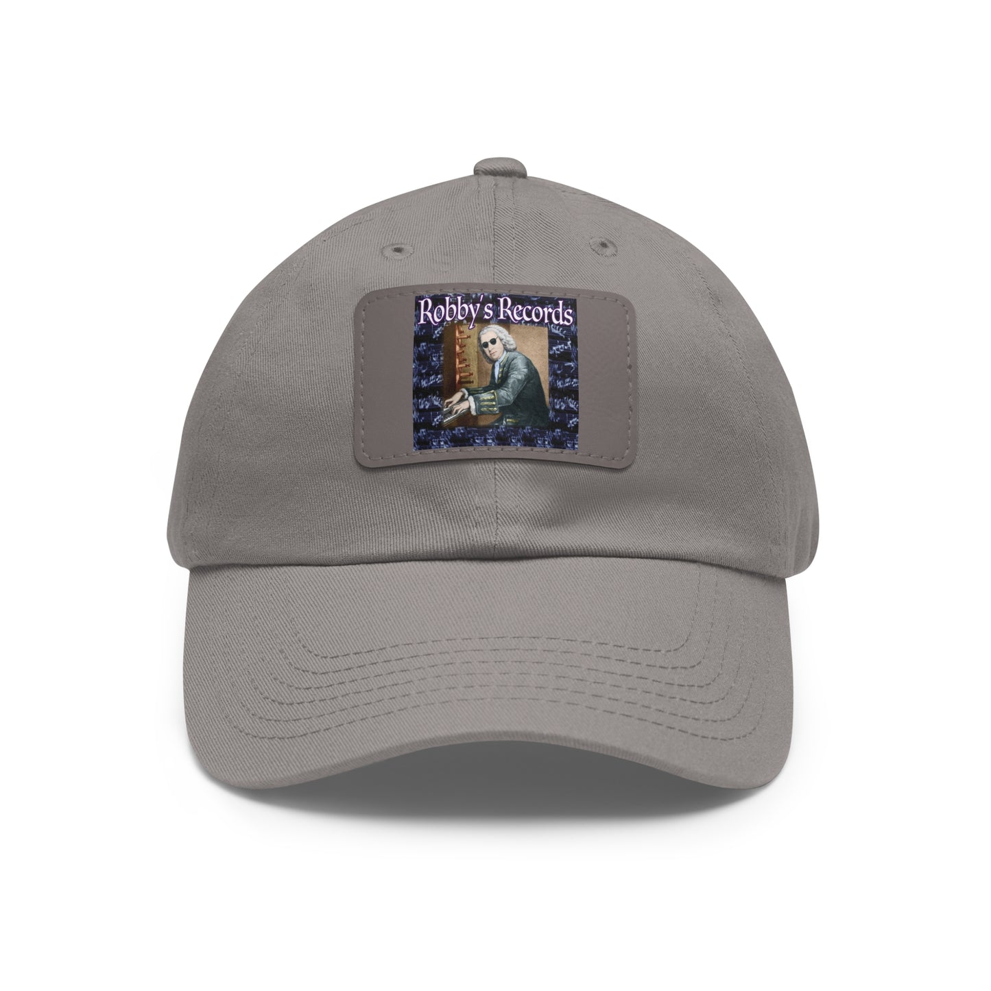 ROBBY'S RECORDS Dad's Hat with Leather Patch (Rectangle)
