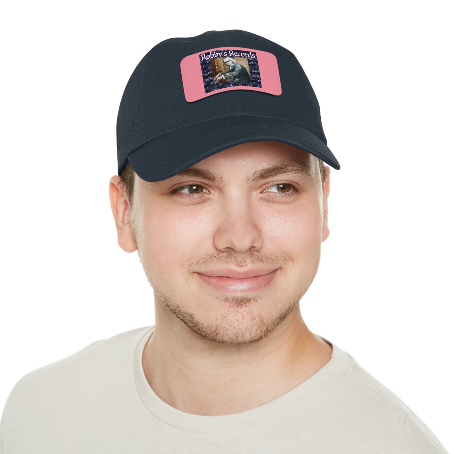 ROBBY'S RECORDS Dad's Hat with Leather Patch (Rectangle)