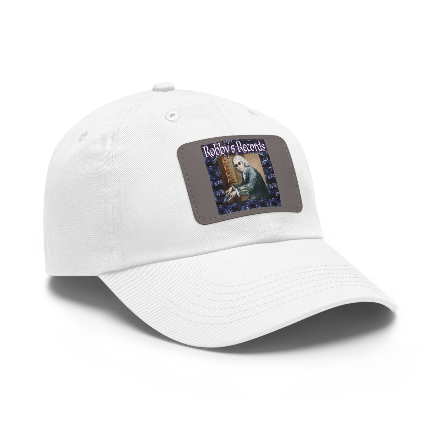 ROBBY'S RECORDS Dad's Hat with Leather Patch (Rectangle)
