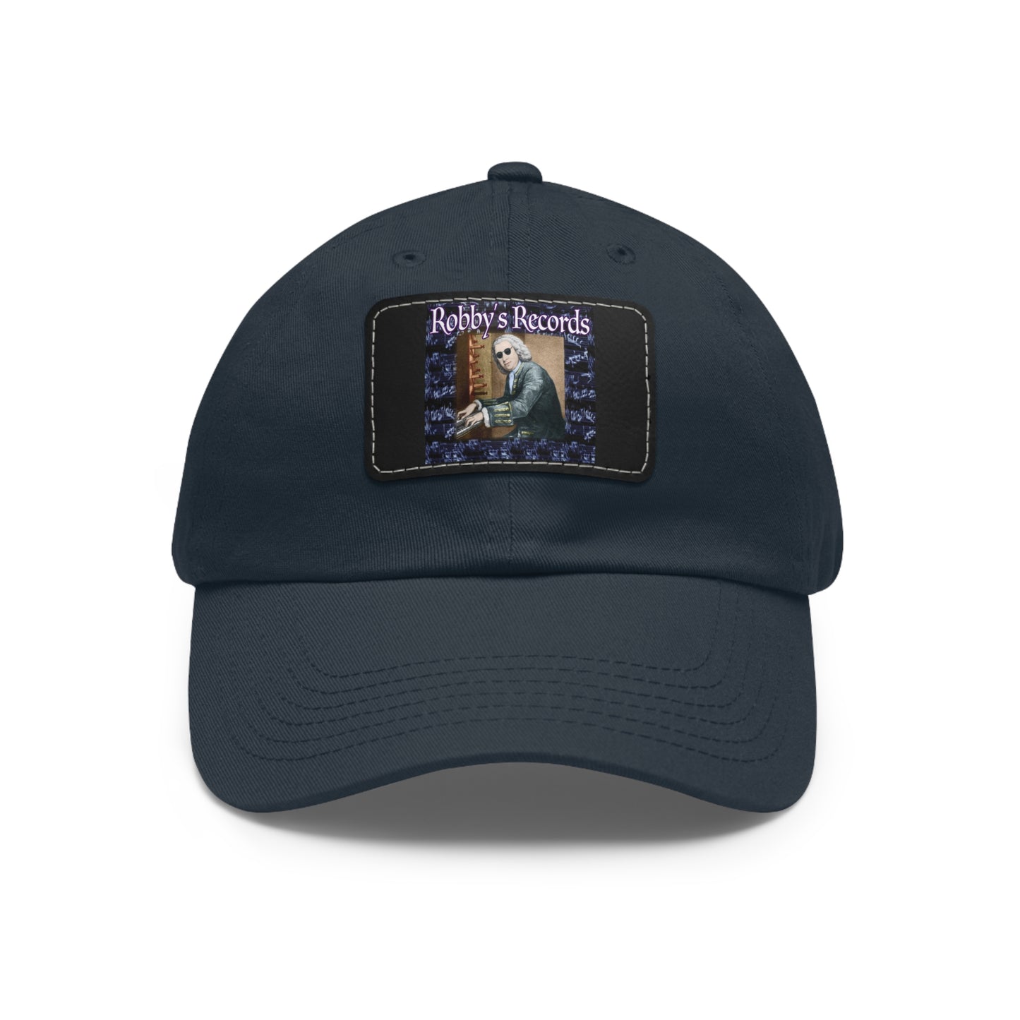 ROBBY'S RECORDS Dad's Hat with Leather Patch (Rectangle)