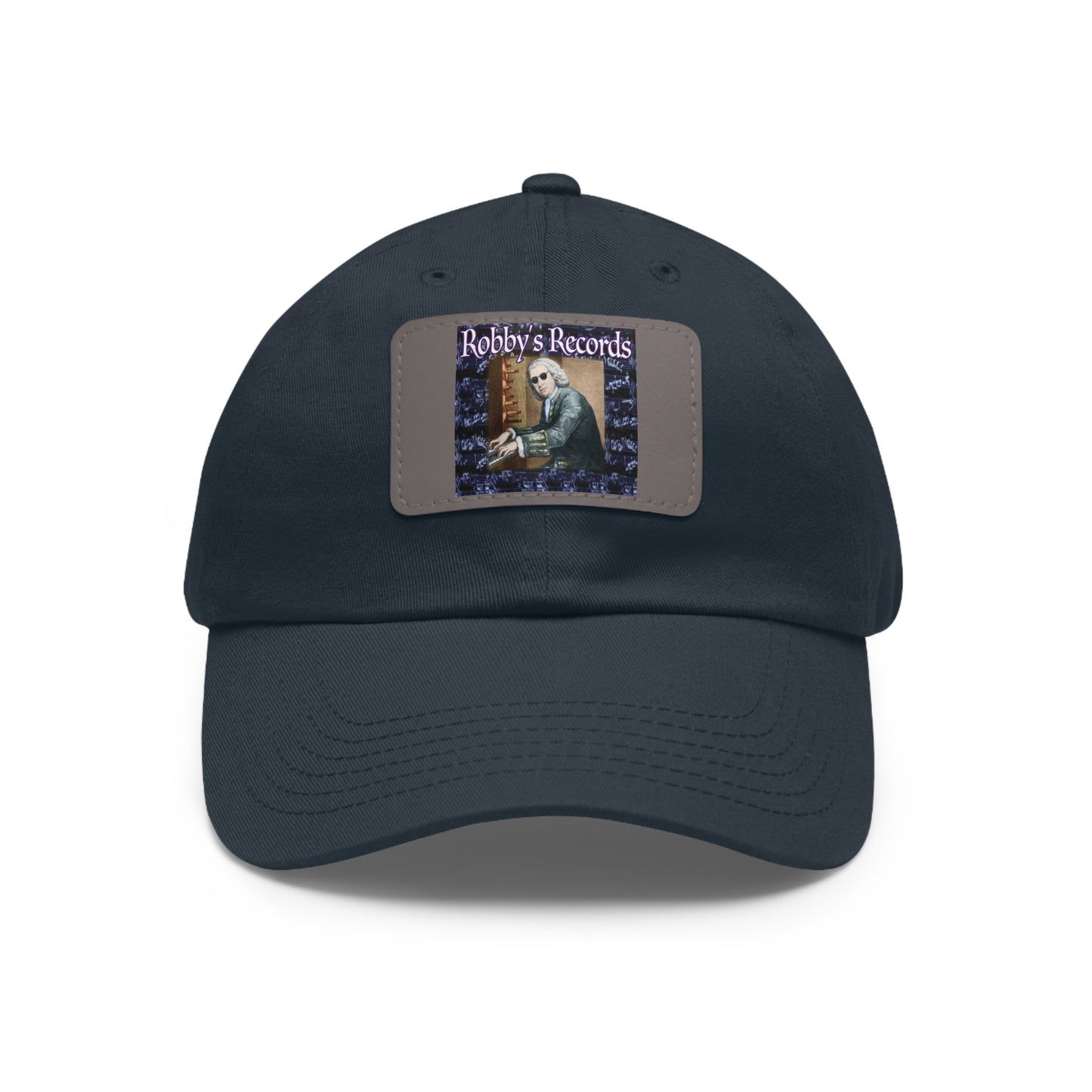 ROBBY'S RECORDS Dad's Hat with Leather Patch (Rectangle)