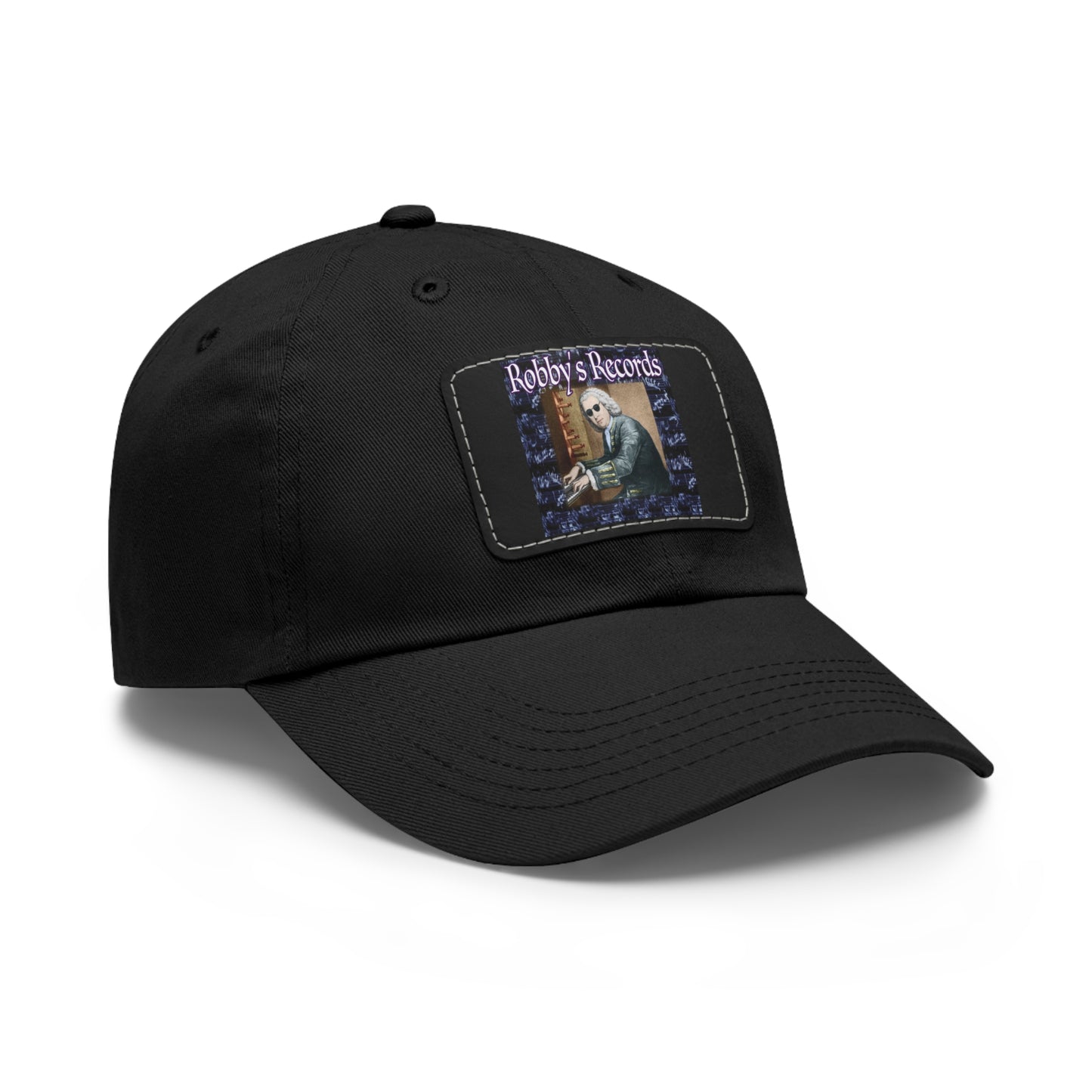 ROBBY'S RECORDS Dad's Hat with Leather Patch (Rectangle)