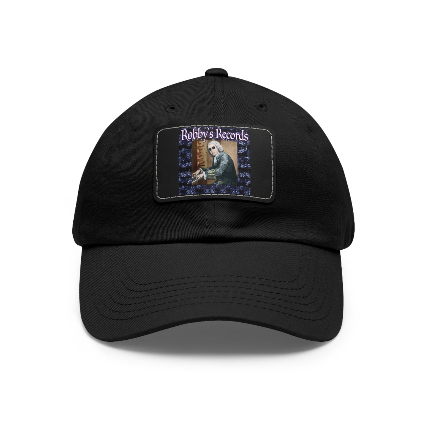 ROBBY'S RECORDS Dad's Hat with Leather Patch (Rectangle)
