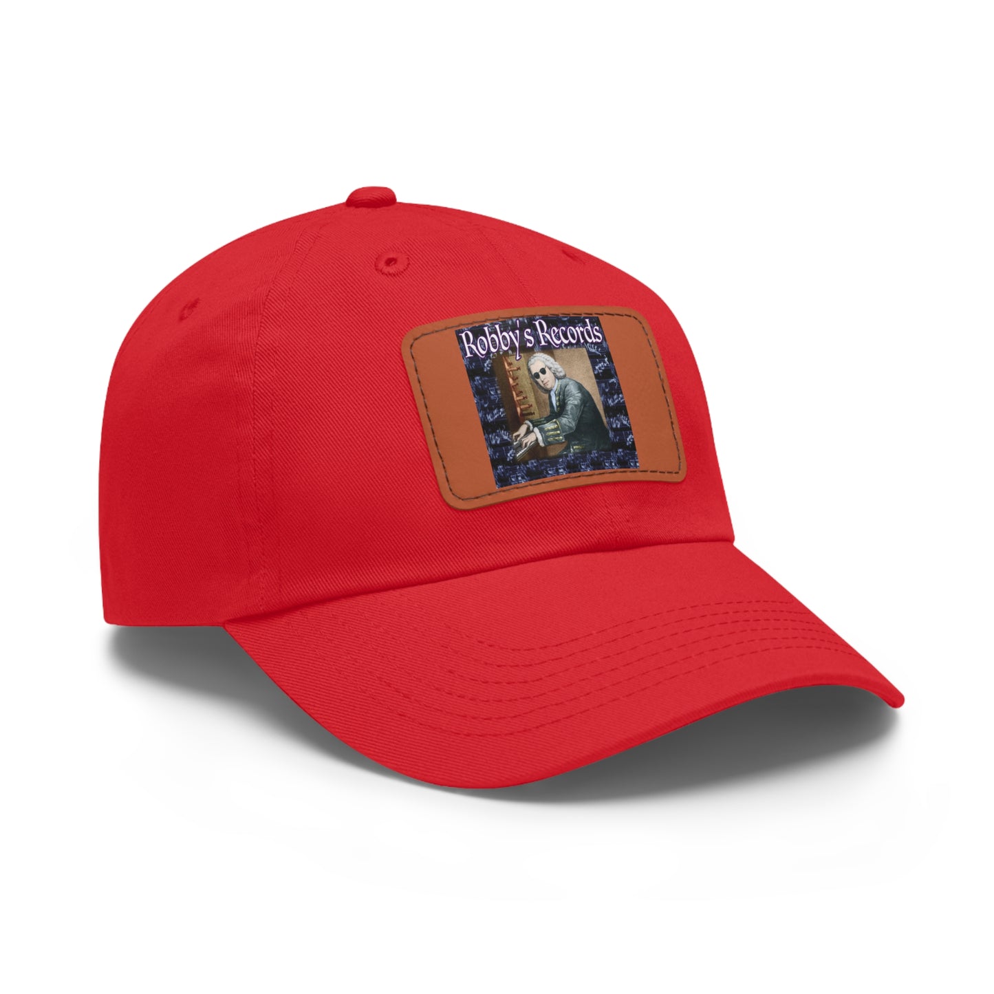 ROBBY'S RECORDS Dad's Hat with Leather Patch (Rectangle)