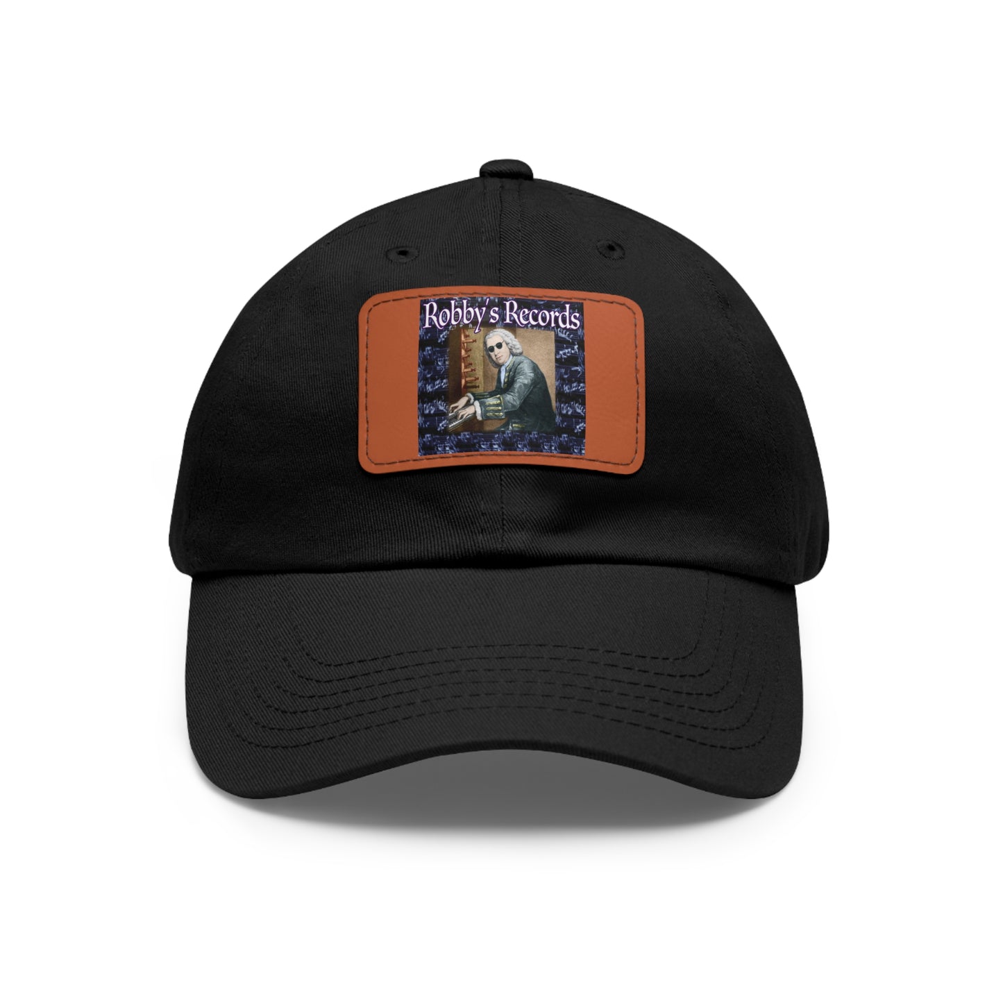 ROBBY'S RECORDS Dad's Hat with Leather Patch (Rectangle)