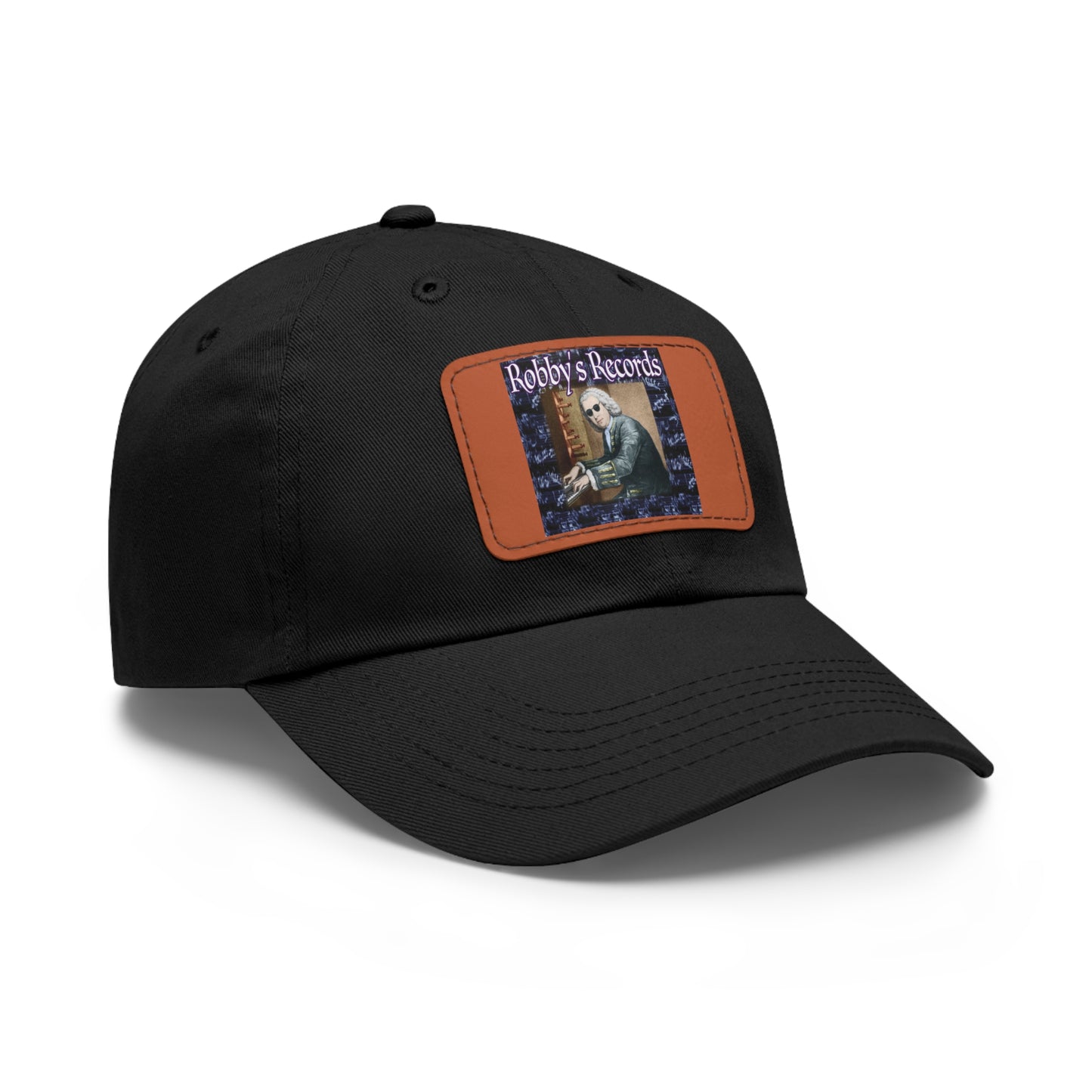 ROBBY'S RECORDS Dad's Hat with Leather Patch (Rectangle)