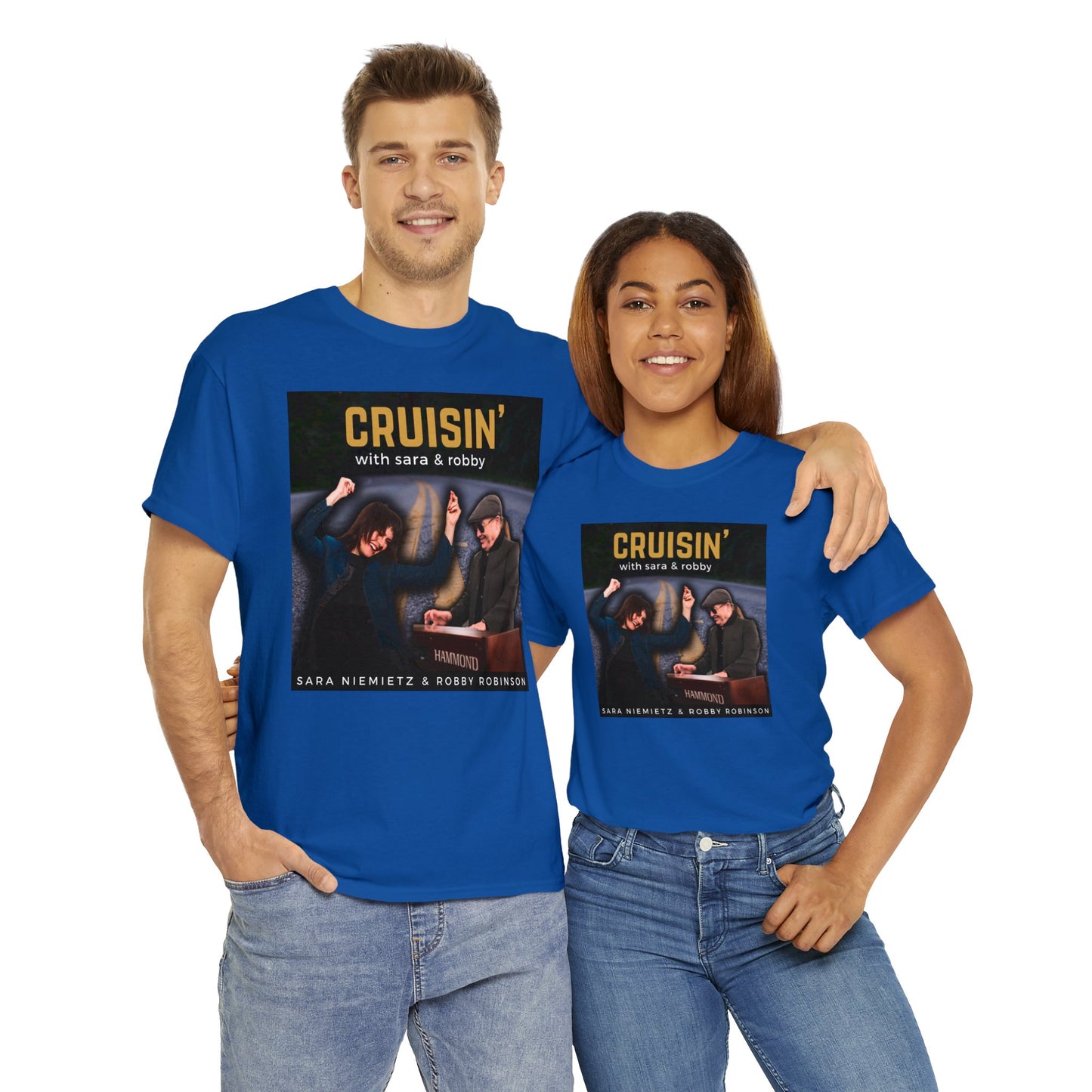 CRUISIN' WITH SARA AND ROBBY Unisex Heavy Cotton Tee